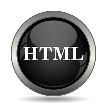 HTML icon. Internet button on white background. . 스톡 일러스트