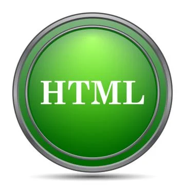 HTML icon. Internet button on white background.. 스톡 일러스트
