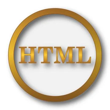 HTML icon. Internet button on white background.. 스톡 일러스트