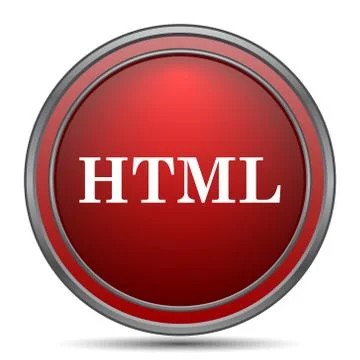 HTML icon. Internet button on white background.. Stock Illustration