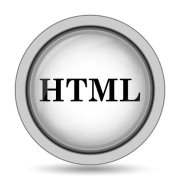 HTML icon. Internet button on white background.. 스톡 일러스트