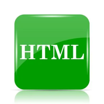 HTML icon. Internet button on white background.. 스톡 일러스트