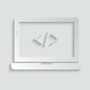 Html icon vector. Code icon. black vector illustration notebook icon Stock Illustration