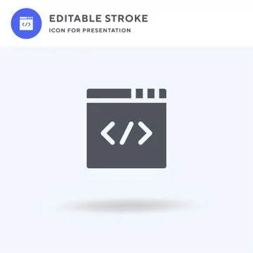 Html icon vector, filled flat sign, solid pictogram isolated on white, logo i Stock-Illustration