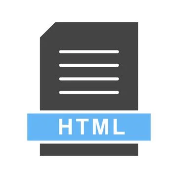 HTML icon vector image. Stock Illustration