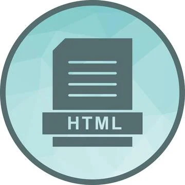 HTML icon vector image. Stock Illustration
