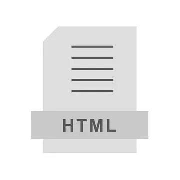 HTML icon vector image. Stock Illustration