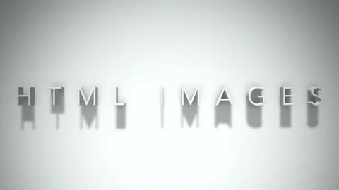 Html images 3D title animation with shadows on a white background Stock Footage 297018762