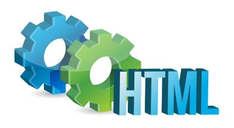 Html industrial gears concept Stockillustratie