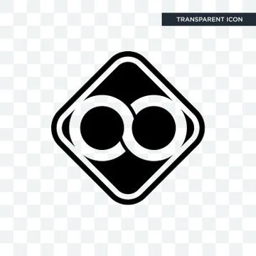 Html infinity vector icon isolated on transparent background, html infinity l Stock Illustration