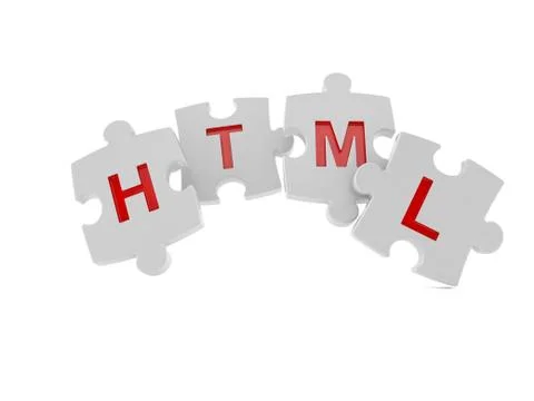 HTML jigsaw puzzle Illustrazione stock