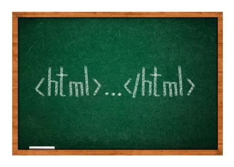 Html lesson one Stock Photos