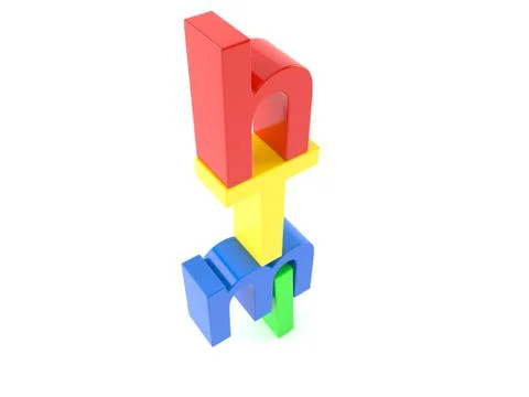 HTML letters Stock Illustration