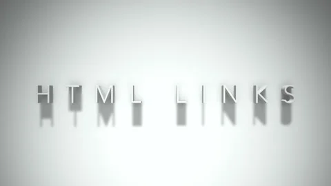Html links 3D title animation with shadows on a white background Stock Footage 297018796