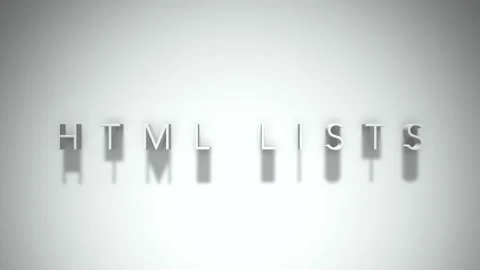 Html lists 3D title animation with shadows on a white background Stock Footage 297018812