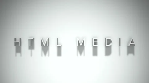 Html media 3D title animation with shadows on a white background Vidéo 297018827