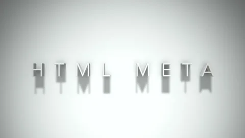Html meta 3D title animation with shadows on a white background Stock Footage 297018813
