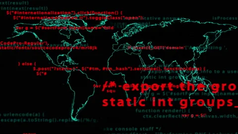 Html PHP code world map Stock Footage 156033025