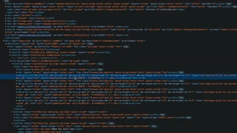 HTML programming code on the computer screen. Stock Footage 170305332