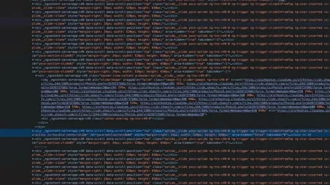 HTML programming code on the computer screen. Stock Footage 170305528