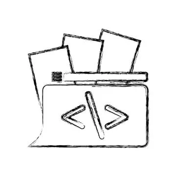 HTML programming code Illustrazione stock