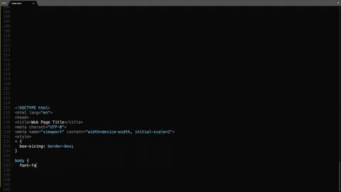 Html Programming Language Source Code Typing Effect. Html Programmer Ticker C Stock Footage 147901905