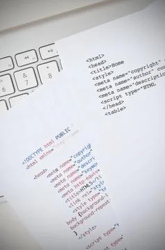 HTML programming Foto stock