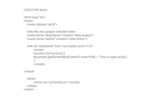 HTML screen code program developer background. Computer web interface html code Stock Illustration