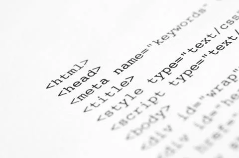 HTML Script Stock Photos