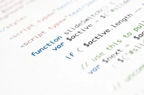 HTML Script Stock Photos