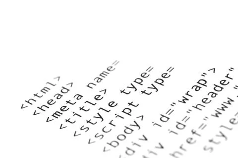HTML Script Stock Photos