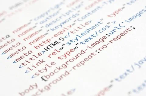 HTML Script Stock Photos