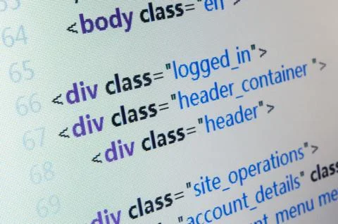 Html source code Foto stock