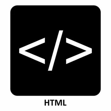 HTML symbol illustration Stock Illustration