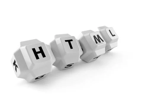 HTML text isolated on white backgound Stock Illustration