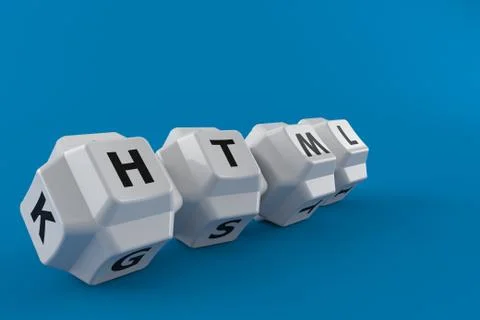 HTML text isolated on white backgound Stock Illustration