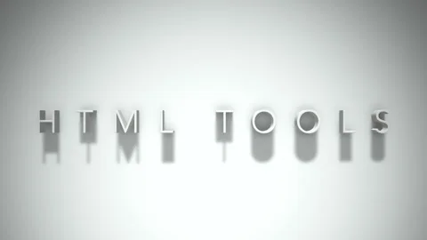 Html tools 3D title animation with shadows on a white background Stock Footage 297268691