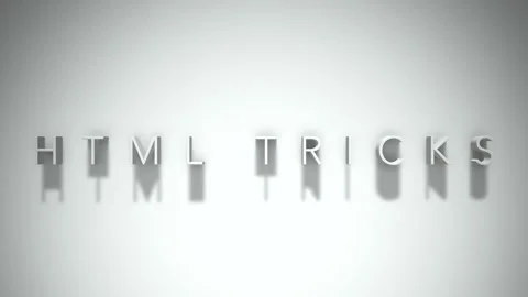 Html tricks 3D title animation with shadows on a white background Stock Footage 297268699
