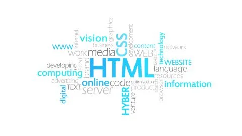 HTML, Typography Animation 스톡 일러스트