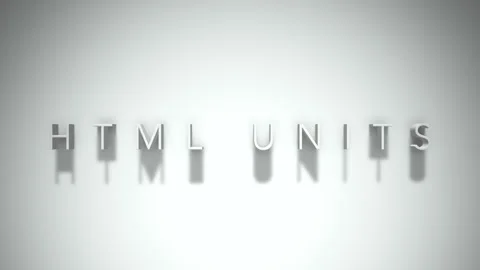 Html units 3D title animation with shadows on a white background Stock Footage 297272882