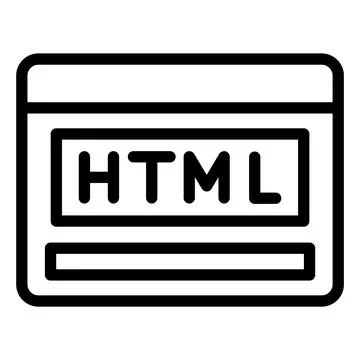 Html Vector Icon Design Illustration 스톡 일러스트