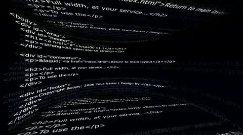 Html Web Code, Internet Concept 2 - HD1080 Stock Footage 11020113