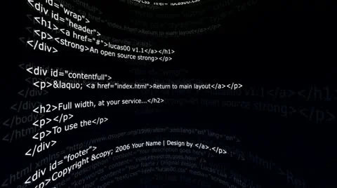 Html Web Code, Internet Concept 4 - HD1080 Stock Footage 11020411