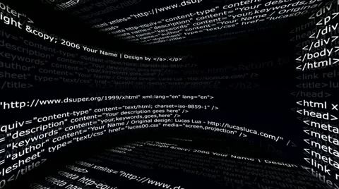 Html Web Code, Internet Concept 3 - HD1080 Stock Footage 11023237