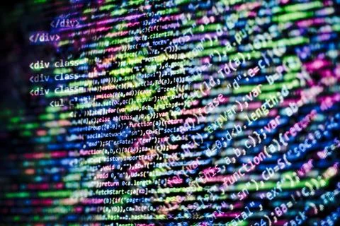 Html web design code for developers and designers Stock Photos