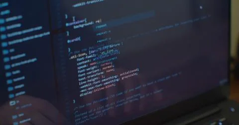 HTML Web Page Code Scrolling. Stock-Fotos