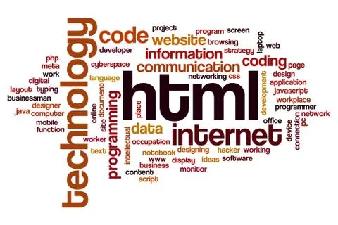 HTML word cloud Stock-Illustration