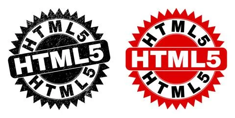 HTML5 Black Rosette Watermark with Unclean Style Stockillustratie