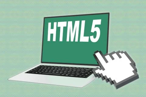 HTML5 - internet concept 스톡 일러스트