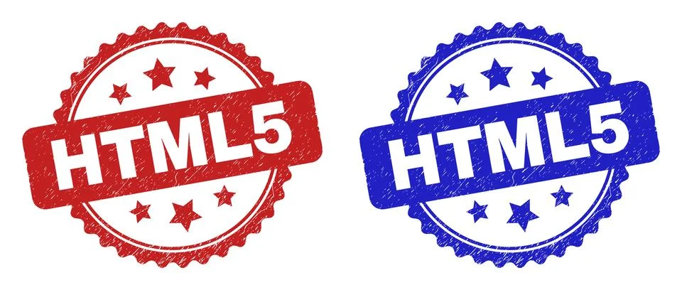 HTML5 Rosette Watermarks with Unclean Surface Stockillustratie